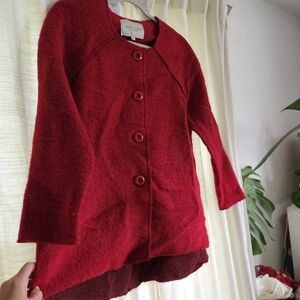 100% wool sweater coat